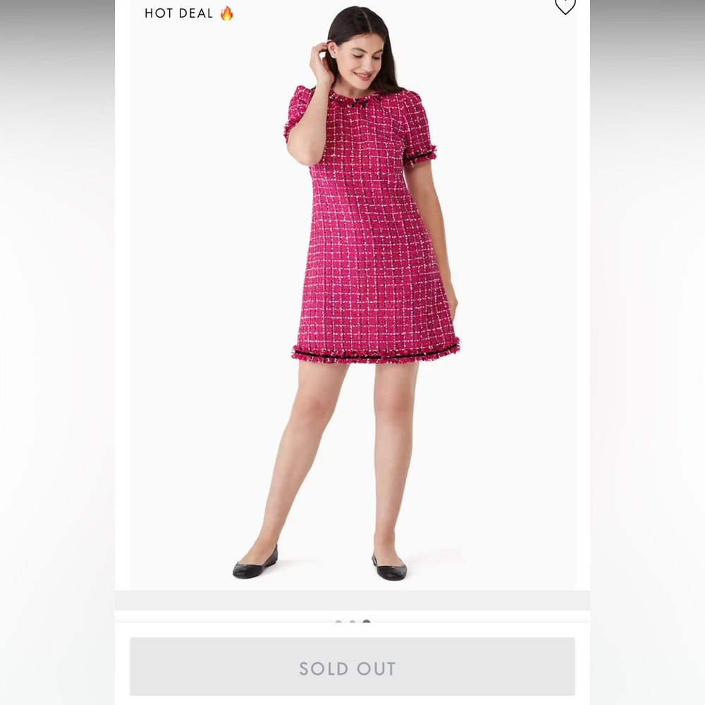 NWT Kate Spade Festive Tweed Dress